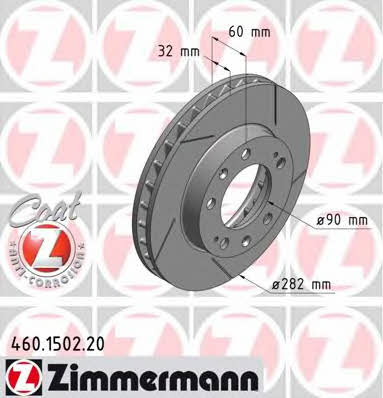 Otto Zimmermann 460.1502.20 Brake disc 460150220