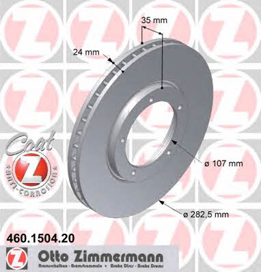 Otto Zimmermann 460.1504.20 Brake disc 460150420