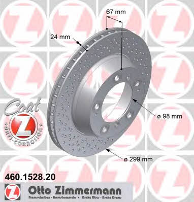 Otto Zimmermann 460.1528.20 Brake disc 460152820