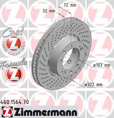 Otto Zimmermann 460.1564.70 Brake disc 460156470