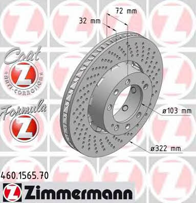 Otto Zimmermann 460.1565.70 Brake disc 460156570