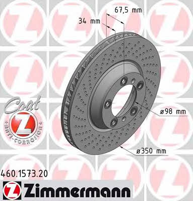 Otto Zimmermann 460.1573.20 Brake disc 460157320