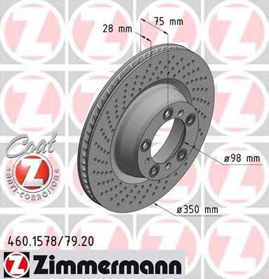 Otto Zimmermann 460.1578.20 Brake disc 460157820