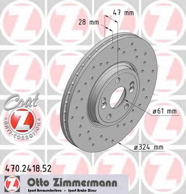 Otto Zimmermann 470.2418.52 Brake disc 470241852