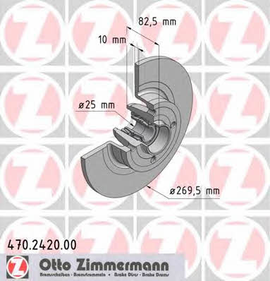 Otto Zimmermann 470.2420.00 Brake disc 470242000