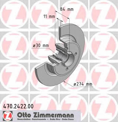 Otto Zimmermann 470.2422.00 Brake disc 470242200