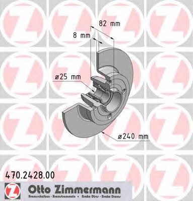 Otto Zimmermann 470.2428.00 Brake disc 470242800