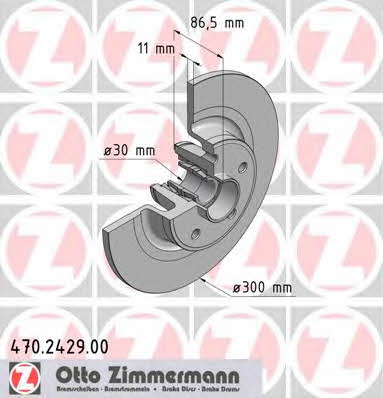 Otto Zimmermann 470.2429.00 Brake disc 470242900