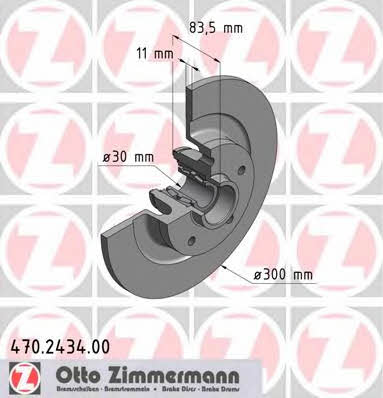 Otto Zimmermann 470.2434.00 Brake disc 470243400