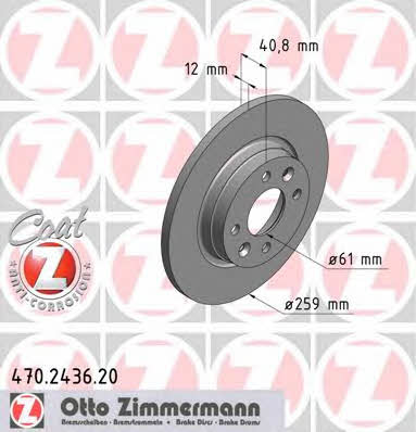 Otto Zimmermann 470.2436.20 Brake disc 470243620