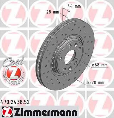 Otto Zimmermann 470.2438.52 Brake disc 470243852