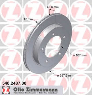 Otto Zimmermann 540.2487.00 Brake disc 540248700