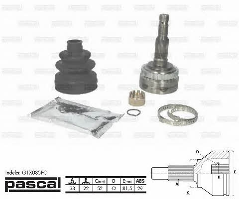 Pascal G1X035PC Constant velocity joint (CV joint), outer, set G1X035PC