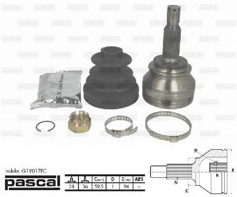 Pascal G1Y017PC Constant velocity joint (CV joint), outer, set G1Y017PC