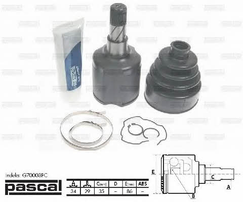 Pascal G70003PC Constant Velocity Joint (CV joint), internal, set G70003PC