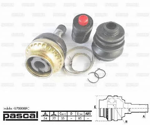 Pascal G70008PC Constant Velocity Joint (CV joint), internal, set G70008PC