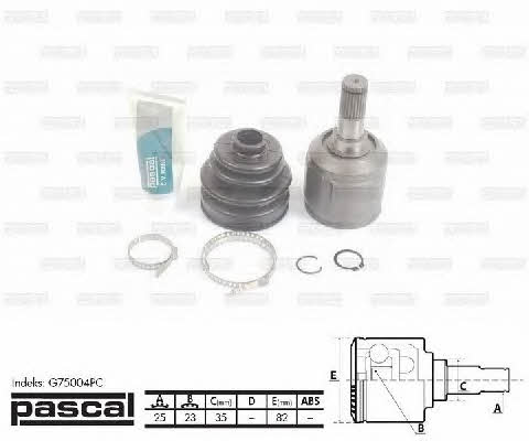 Pascal G75004PC Constant Velocity Joint (CV joint), internal, set G75004PC