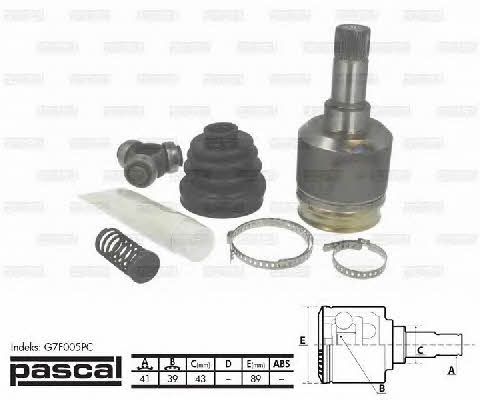 Pascal G7F005PC Constant Velocity Joint (CV joint), inner left, set G7F005PC