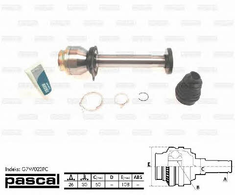 CV joint (CV joint), inner right, set Pascal G7W023PC