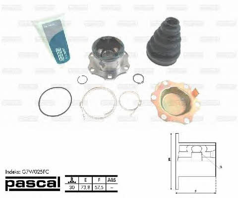Pascal G7W025PC Constant Velocity Joint (CV joint), internal, set G7W025PC