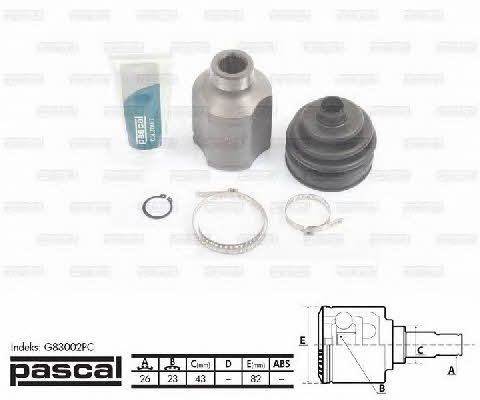 Pascal G83002PC CV joint (CV joint), inner right, set G83002PC