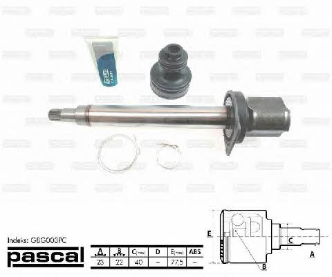 Pascal G8G003PC CV joint (CV joint), inner right, set G8G003PC