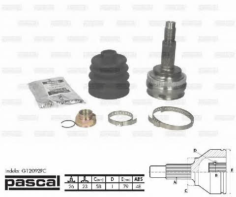 Pascal G12092PC Constant velocity joint (CV joint), outer, set G12092PC