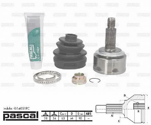 Pascal G14051PC Constant velocity joint (CV joint), outer, set G14051PC