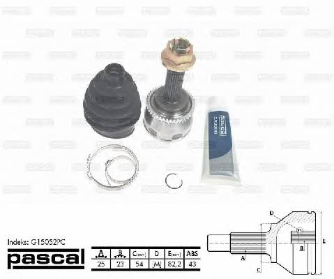 Constant velocity joint (CV joint), outer, set Pascal G15052PC