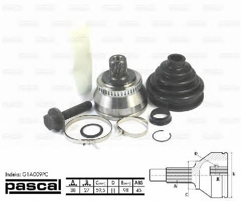 Constant velocity joint (CV joint), outer, set Pascal G1A009PC