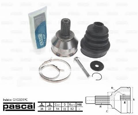 Pascal G1G039PC Constant velocity joint (CV joint), outer, set G1G039PC