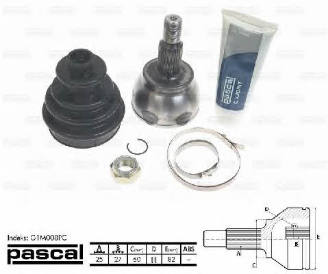 Constant velocity joint (CV joint), outer, set Pascal G1M008PC