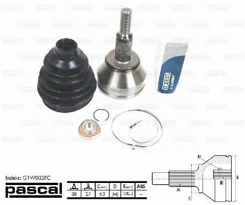 Pascal Constant velocity joint (CV joint), outer, set – price 99 PLN