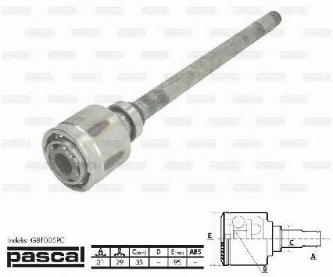 Pascal G8F005PC CV joint (CV joint), inner right, set G8F005PC