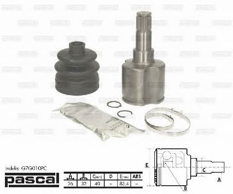 Pascal G7G010PC Constant Velocity Joint (CV joint), inner left, set G7G010PC