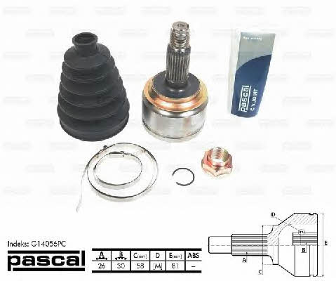 Constant velocity joint (CV joint), outer, set Pascal G14056PC