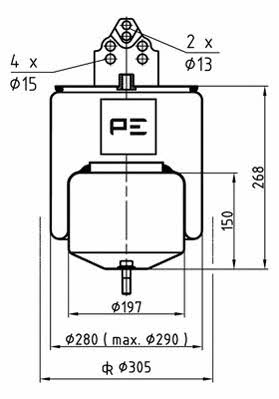 PE Automotive 084.318-12A Boot, air suspension 08431812A