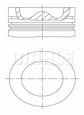 Mahle/Perfect circle 56 15878 0 Piston 56158780