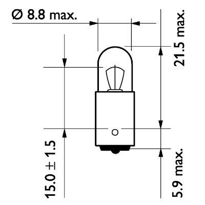 Philips 13929MLCP Glow bulb T4W 24V 4W 13929MLCP