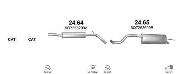  POLMO04182 Exhaust system POLMO04182