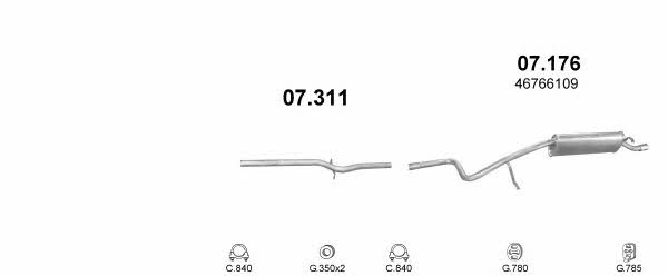 Polmostrow POLMO20195 Exhaust system POLMO20195 POLMO20195 Polmostrow Exhaust system