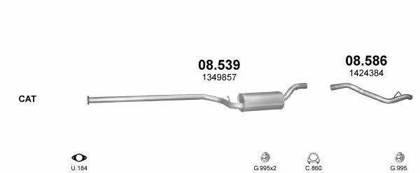 Polmostrow POLMO99250 Exhaust system POLMO99250 POLMO99250 Polmostrow Exhaust system