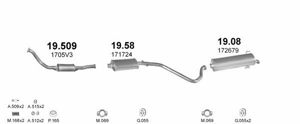  POLMO99379 Exhaust system POLMO99379