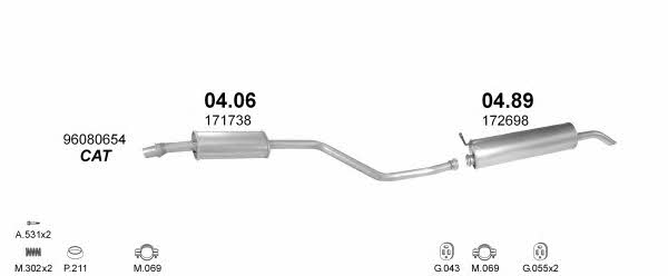 Polmostrow POLMO01854 Exhaust system POLMO01854