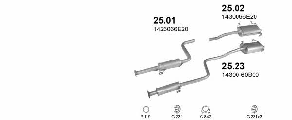  POLMO00728 Exhaust system POLMO00728