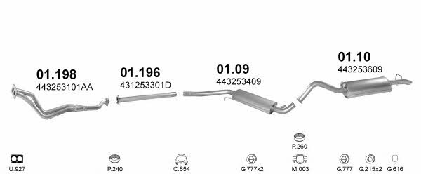 POLMO00795 Polmostrow Exhaust system