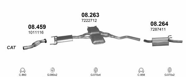  POLMO00250 Exhaust system POLMO00250