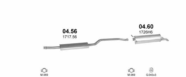  POLMO01671 Exhaust system POLMO01671