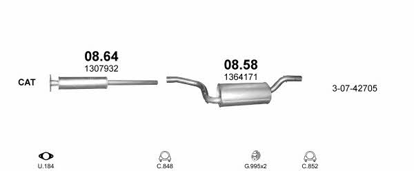 POLMO03837 Polmostrow Exhaust system