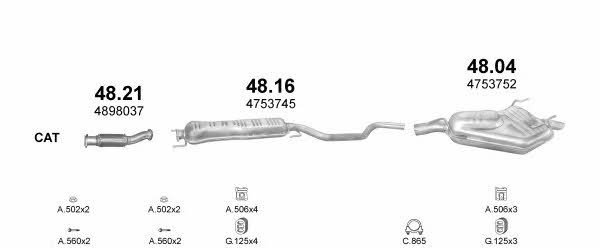 POLMO90141 Polmostrow Exhaust system